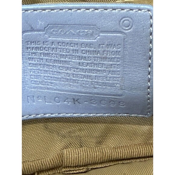 Y2K COACH MULTICOLOR RAINBOW LAMINATED BANDANA BLUE TOP HANDLE POUCH BAG PURSE - Picture 12 of 12